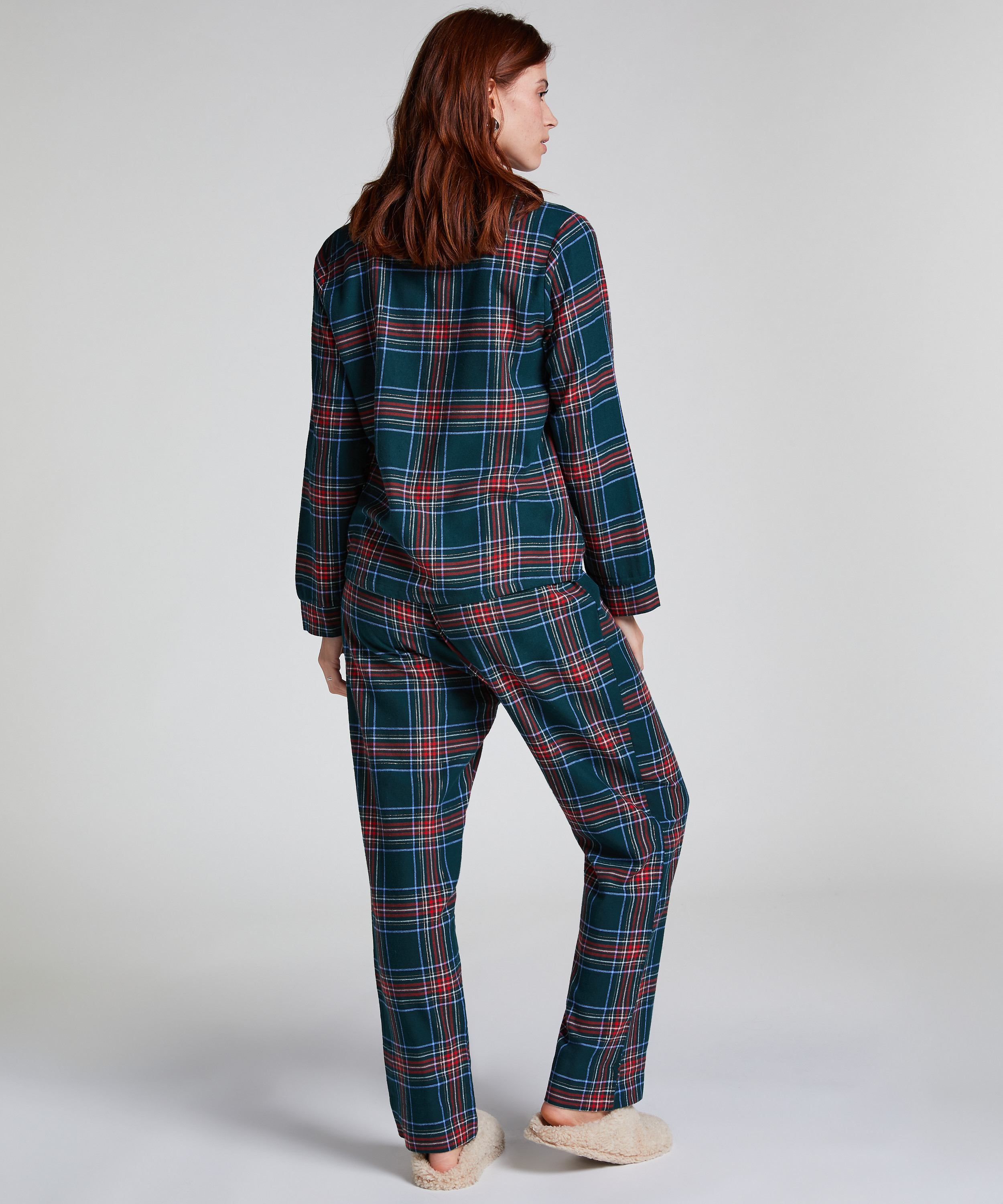 Pyjamaset Flannel, Grün, main
