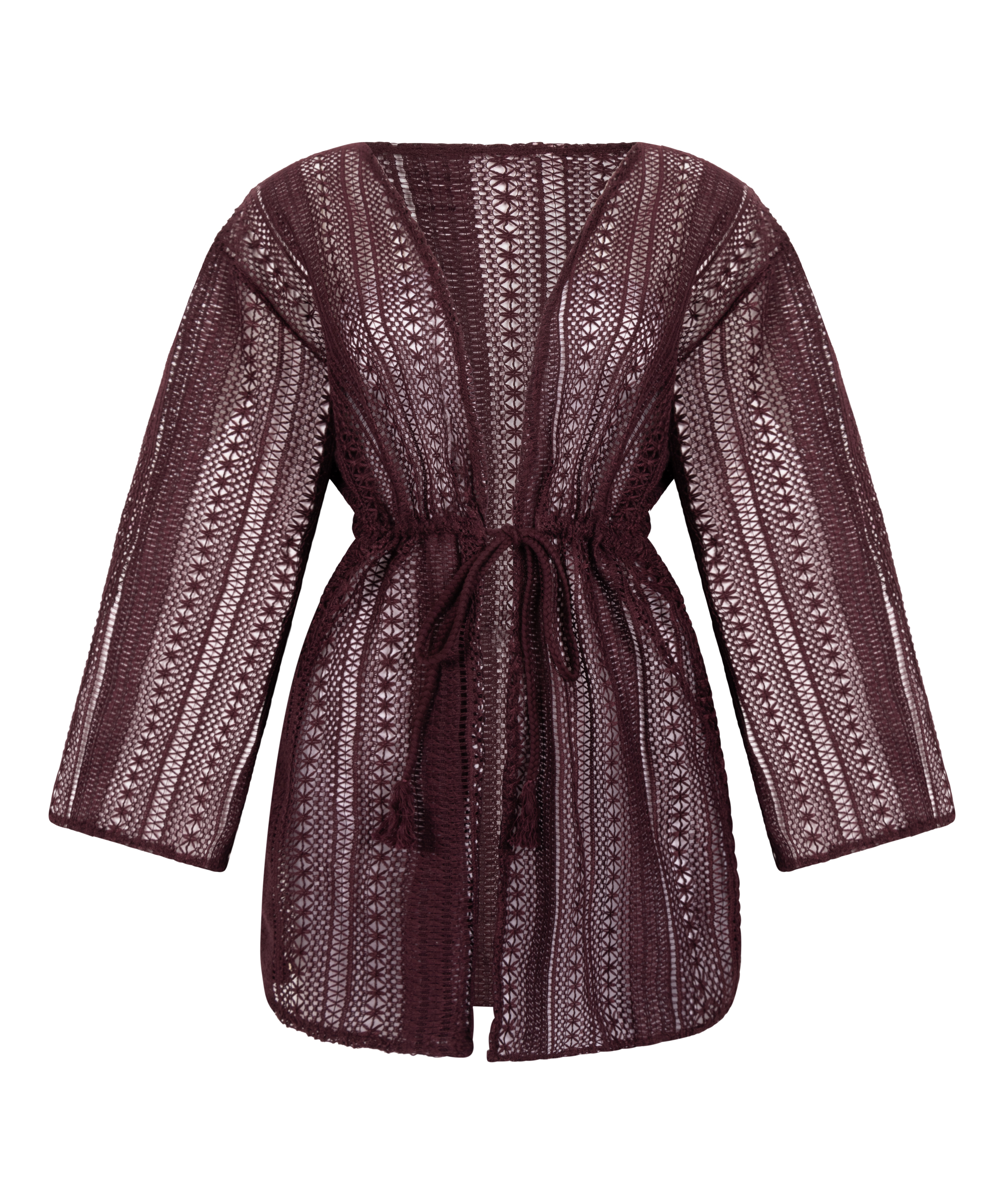 Caftan de plage en crochet, Violet, main