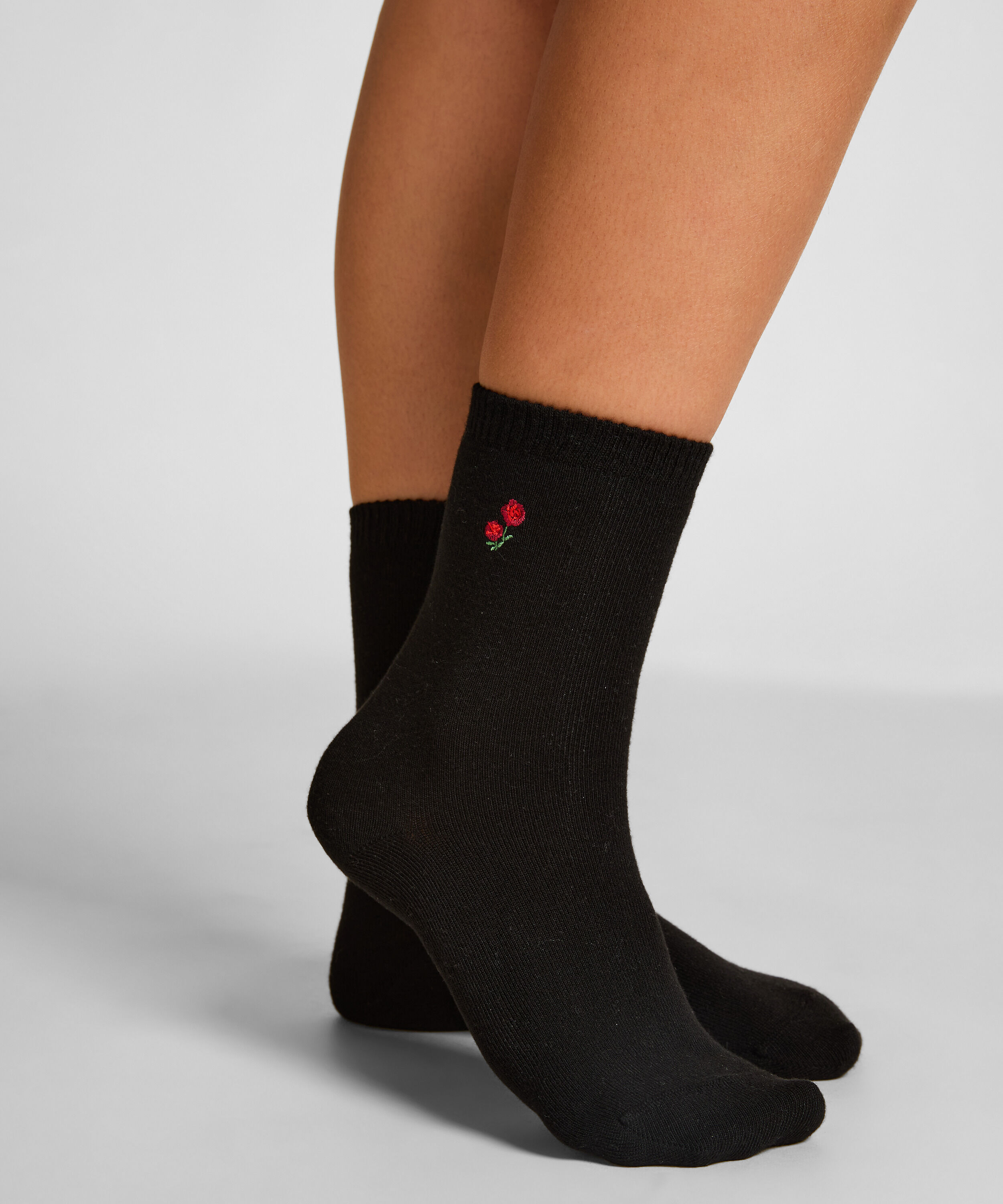 Crew-Socken aus Modal, Schwarz