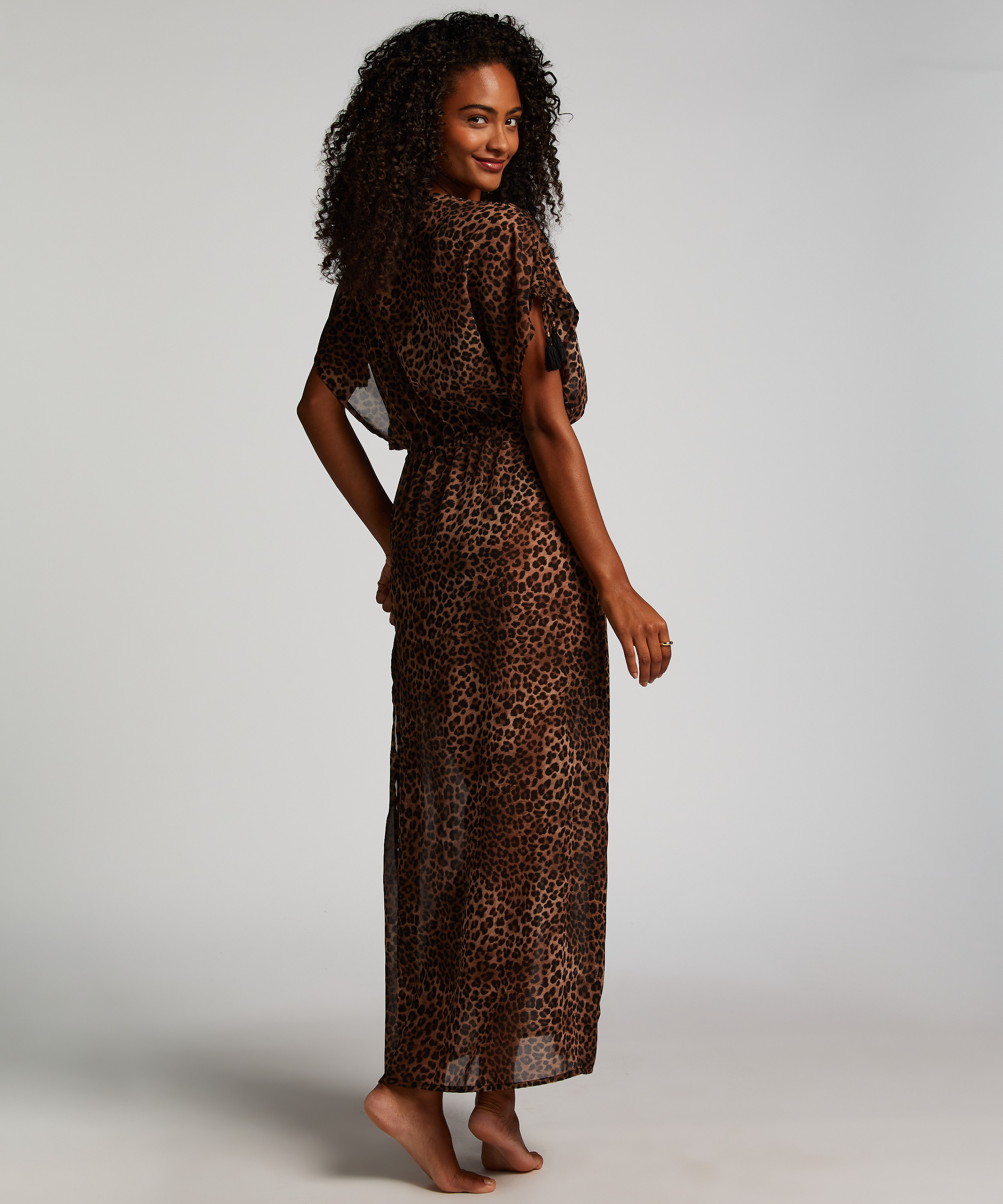 Sheer Kimono, Braun, main