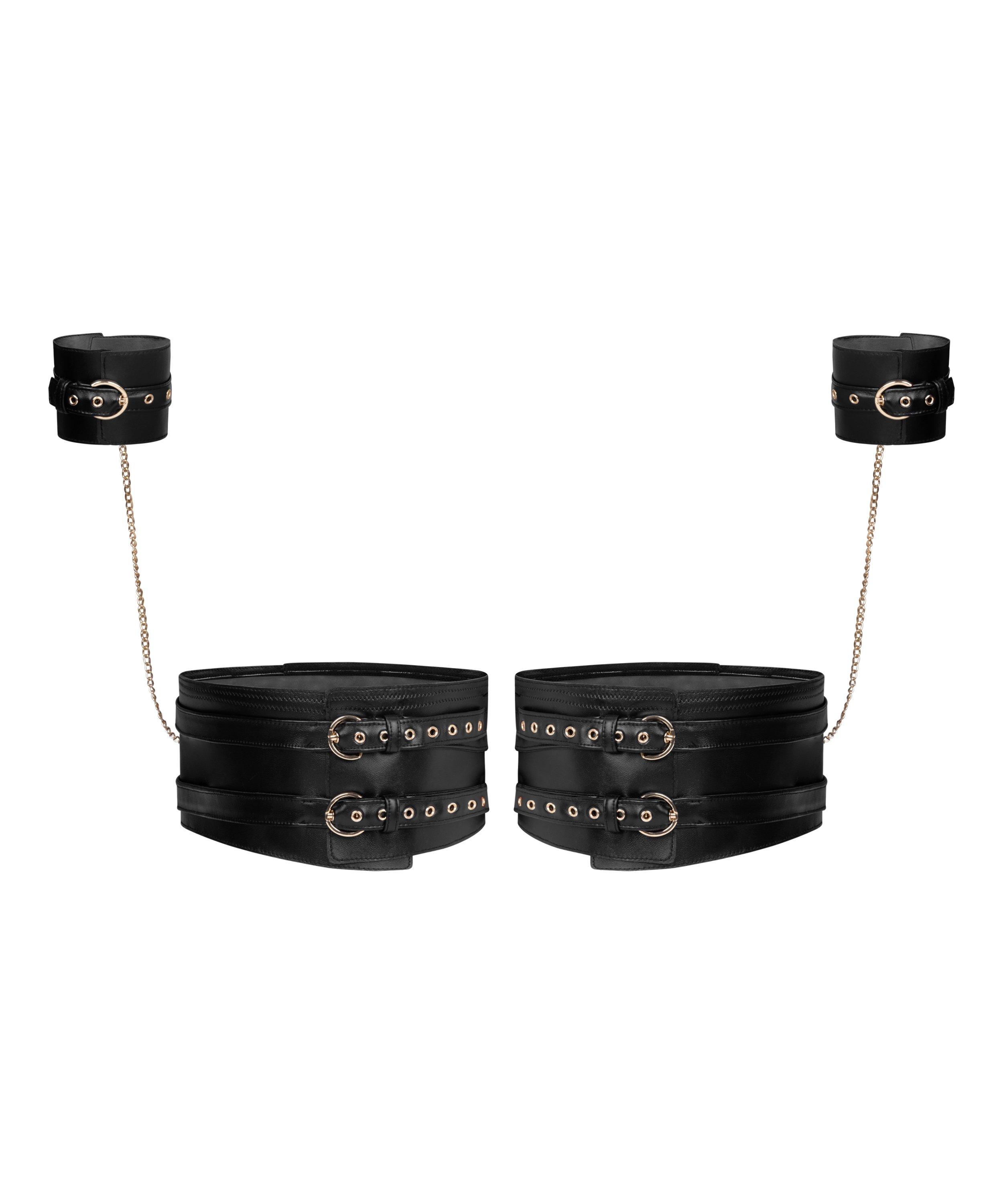 Menottes de jambes et de poignet, Noir, main