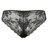 Slip brésilien Invisible Lace Back, Noir