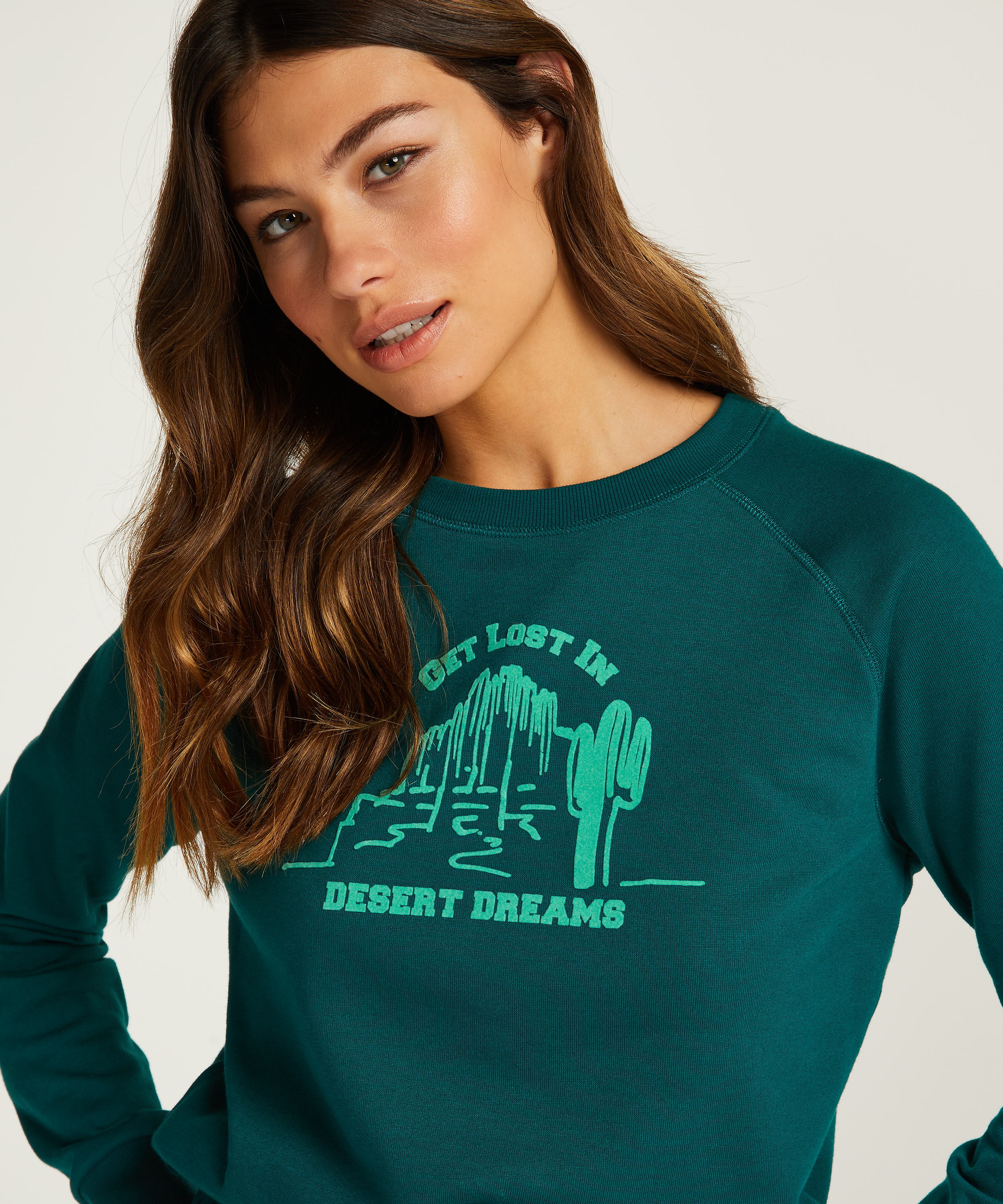 Langarm-Top Sweat Desert, Grau, main