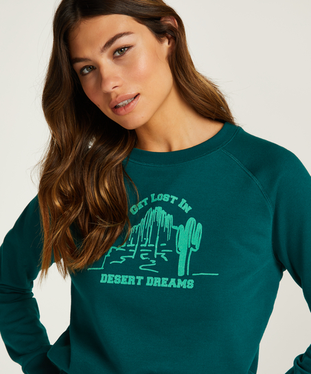 Langarm-Top Sweat Desert, Grau