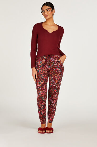 Image of Hunkemöller Petite Pyjamahose Jersey Rot