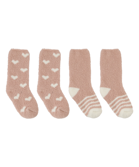 2 Paar Socken, Rose