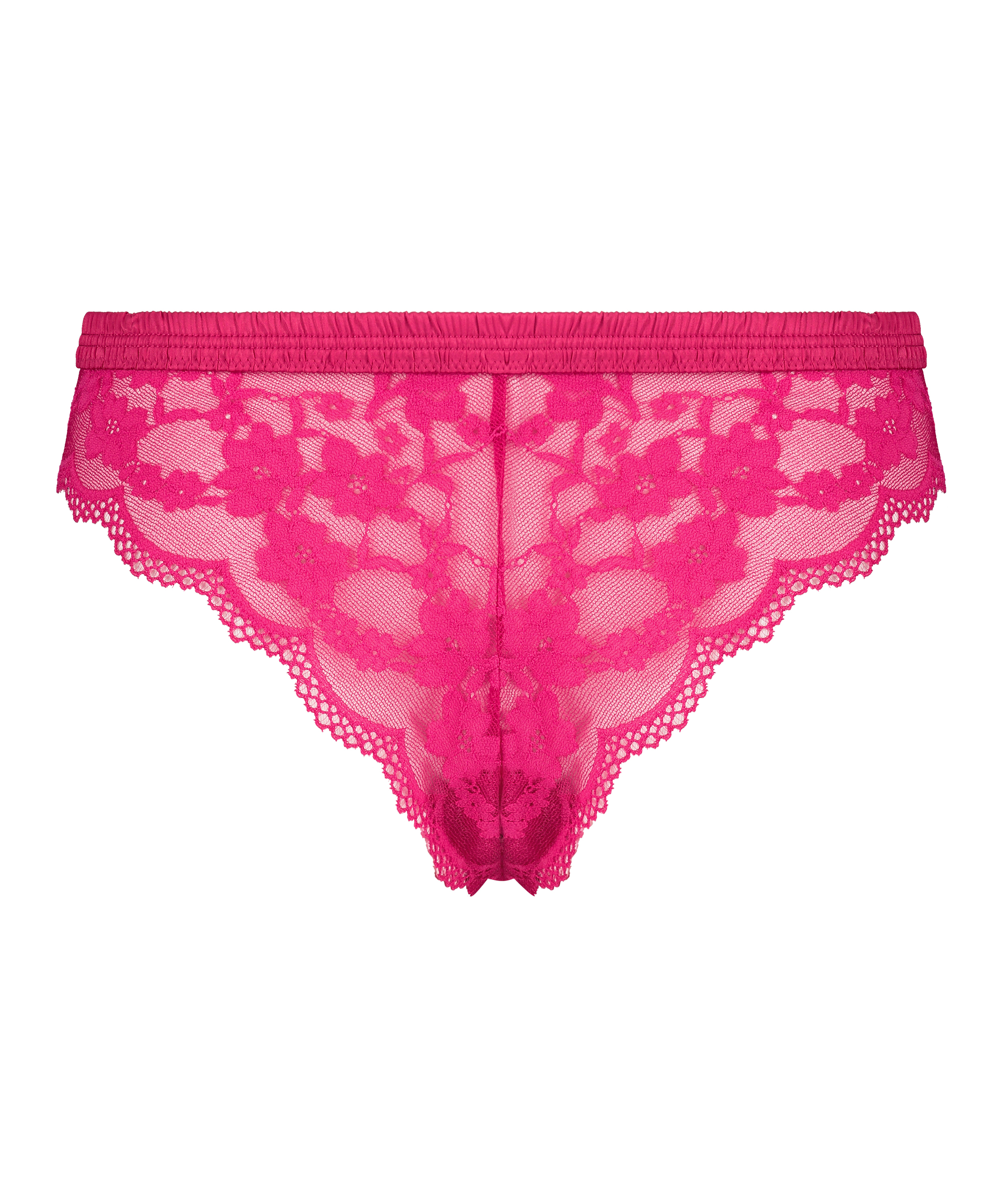 Slip br&eacute;silien jambe haute Iva, Rose, main