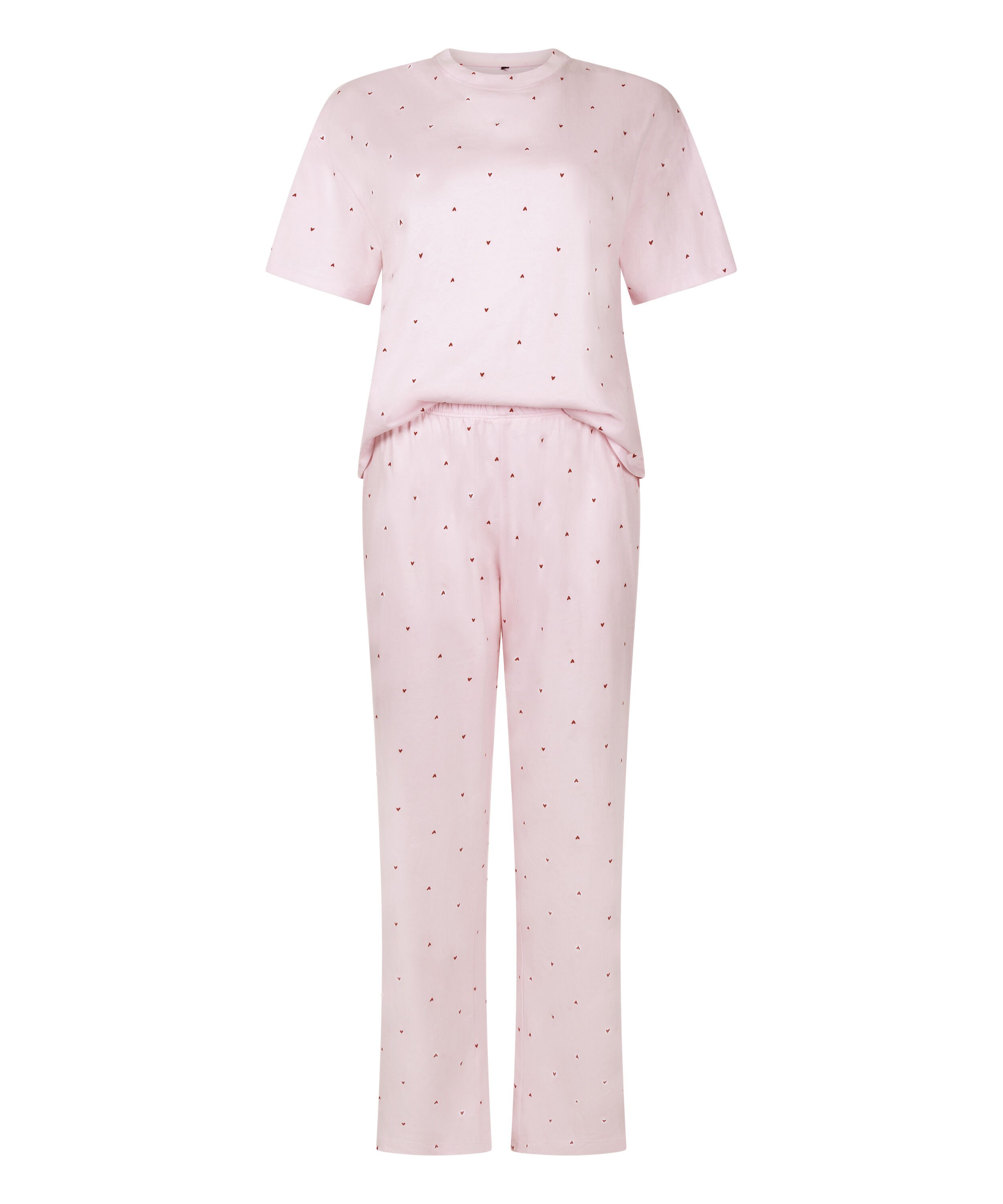 Pyjama en coton imprim&eacute;, Rose
