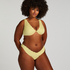 Slip de Bikini Échancrés Scallop, Jaune