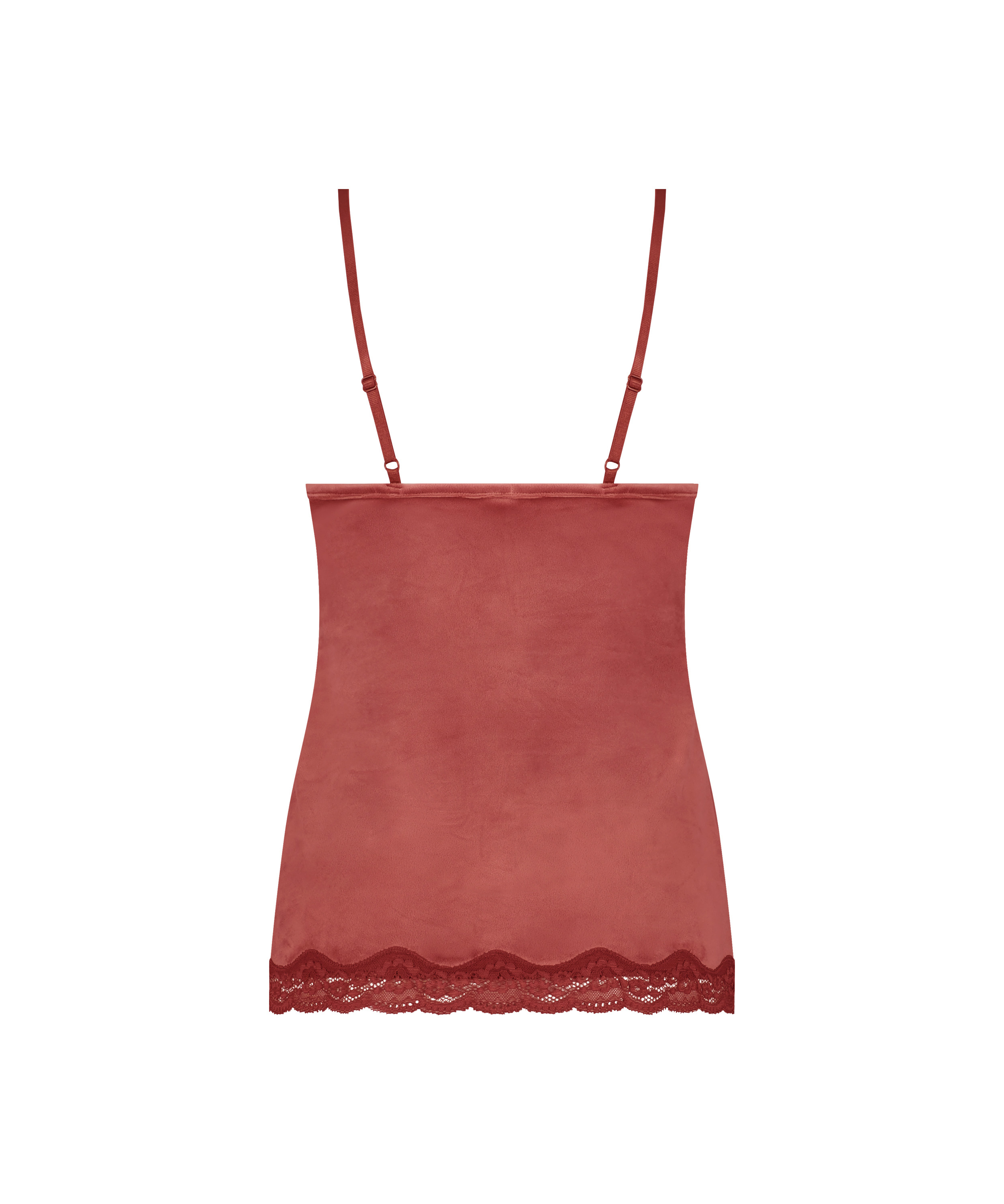 Camisole velours Dentelle, Rose, main