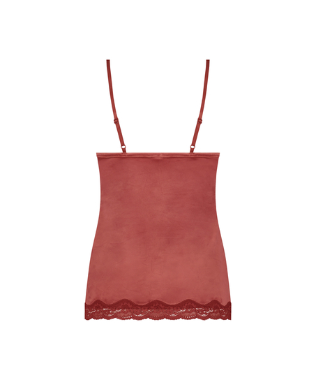 Camisole velours Dentelle, Rose