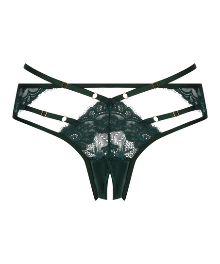 Slip br&eacute;silien ouvert Iggy, Vert