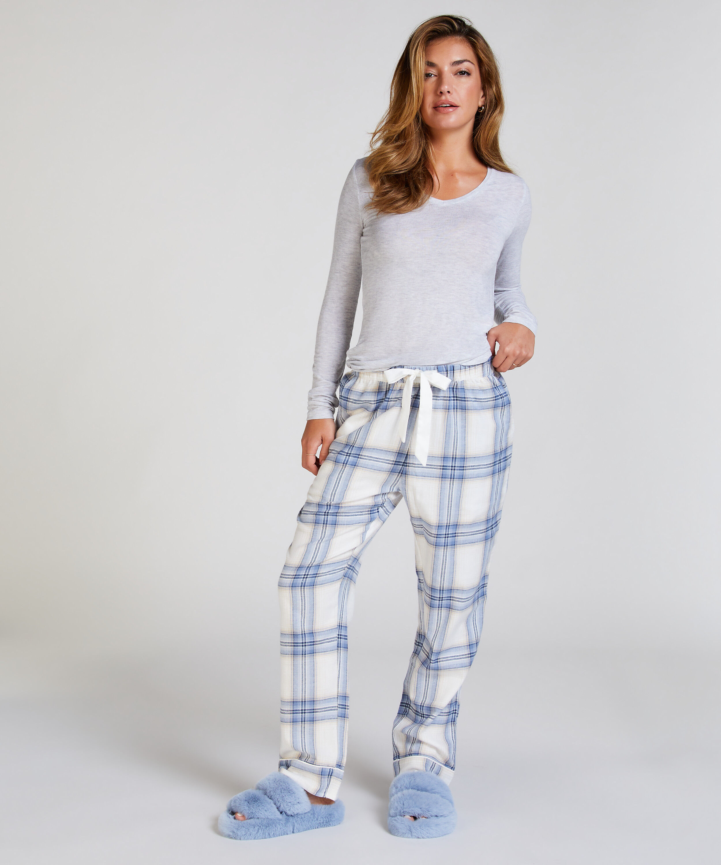 Haut de pyjama &agrave; manches longues, Gris