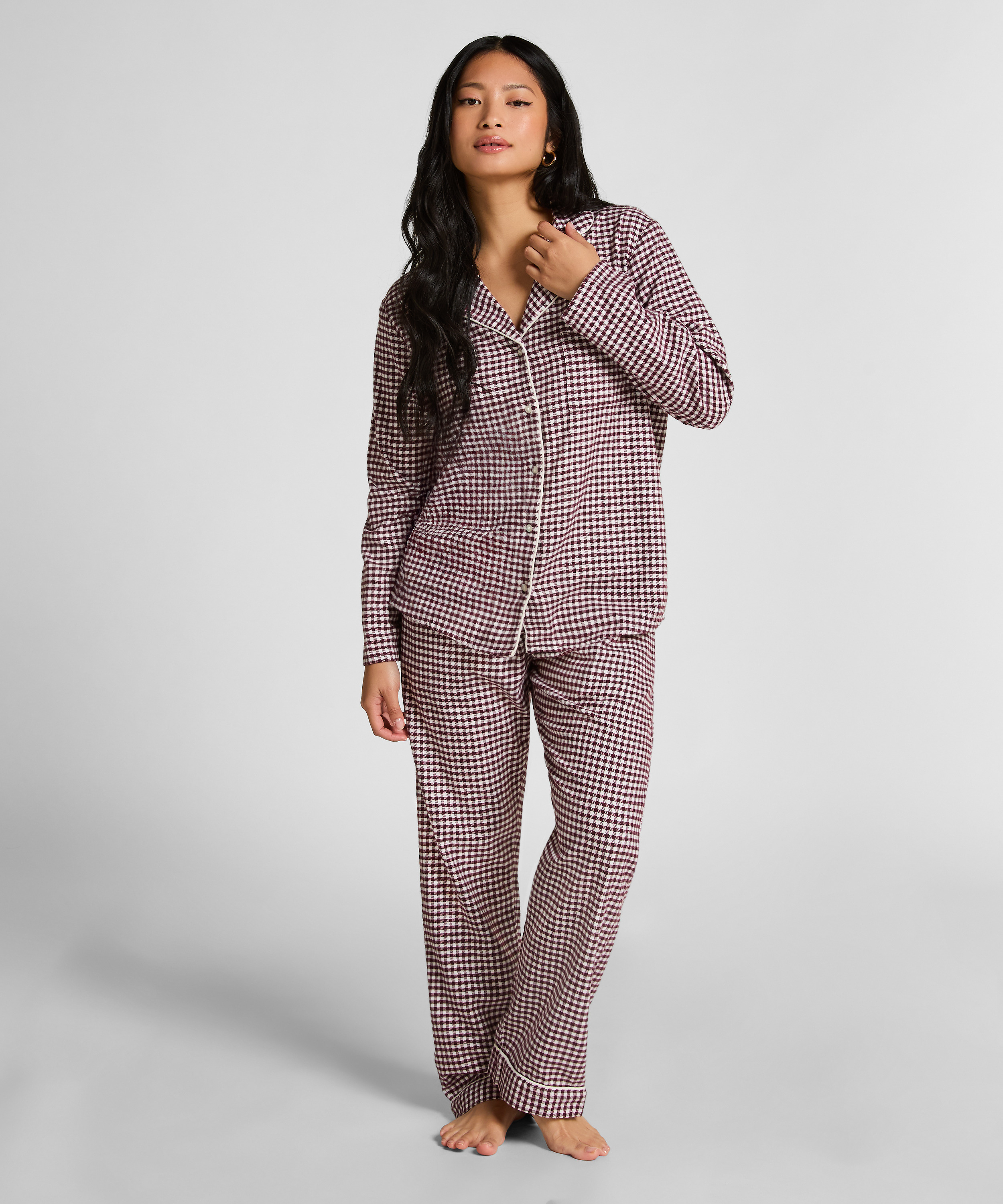 Pyjamatop Flanel Essentials, Lila, main