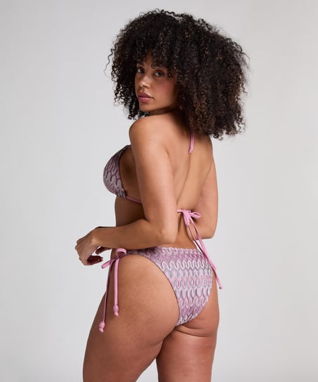 Bas de bikini &agrave; jambe haute Cali, Rose