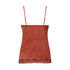Camisole velours Dentelle, Marron