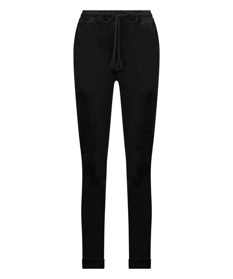 Tall Jogginghose Velours, Schwarz