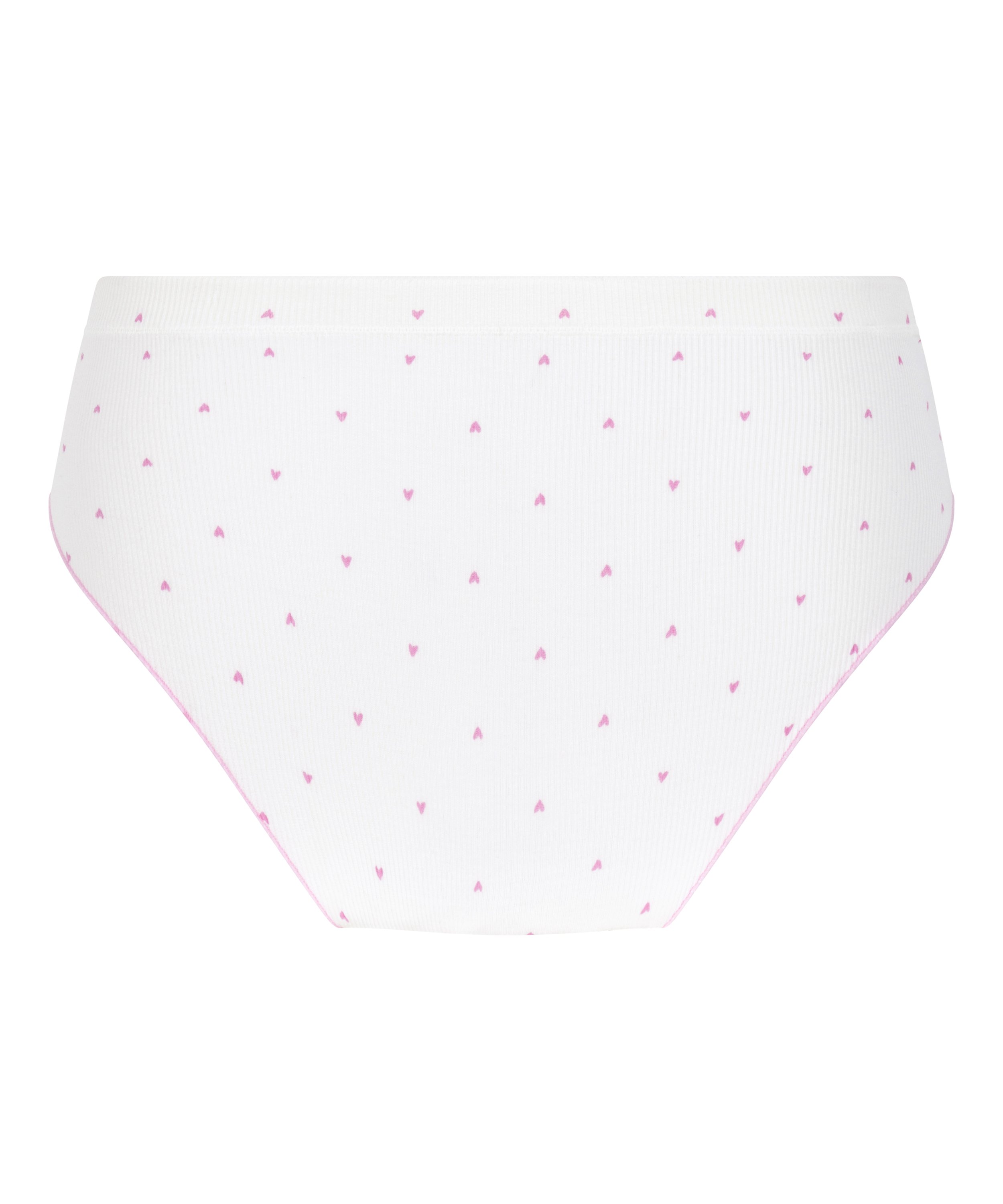 Culotte br&eacute;silienne c&ocirc;tel&eacute;e Renee, Blanc, main