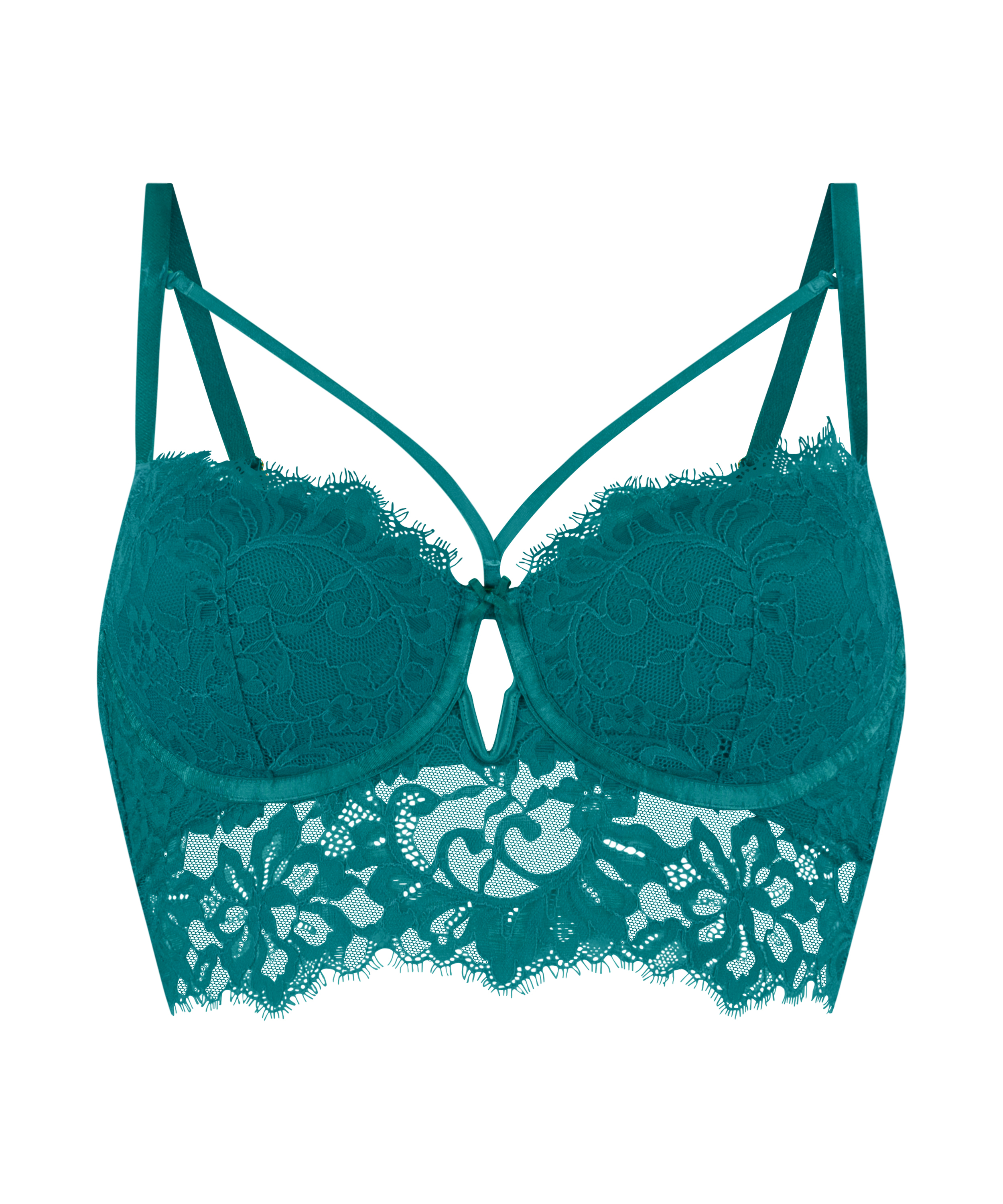 Soutien-gorge à armatures préformé longline Isabella, Vert, main