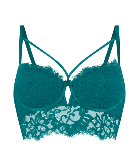 Soutien-gorge à armatures préformé longline Isabella, Vert