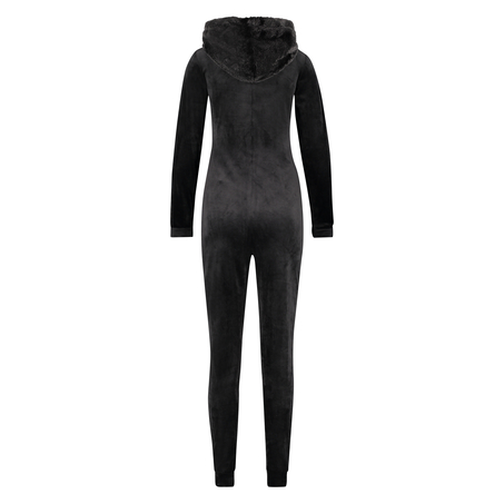 Onesie Velours, Schwarz