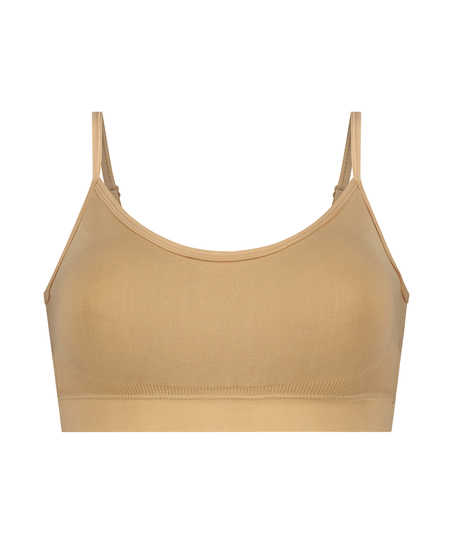 ﻿Strappy Bralette, Beige