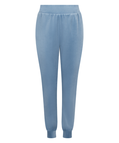 Jogginghose Velours, Blau