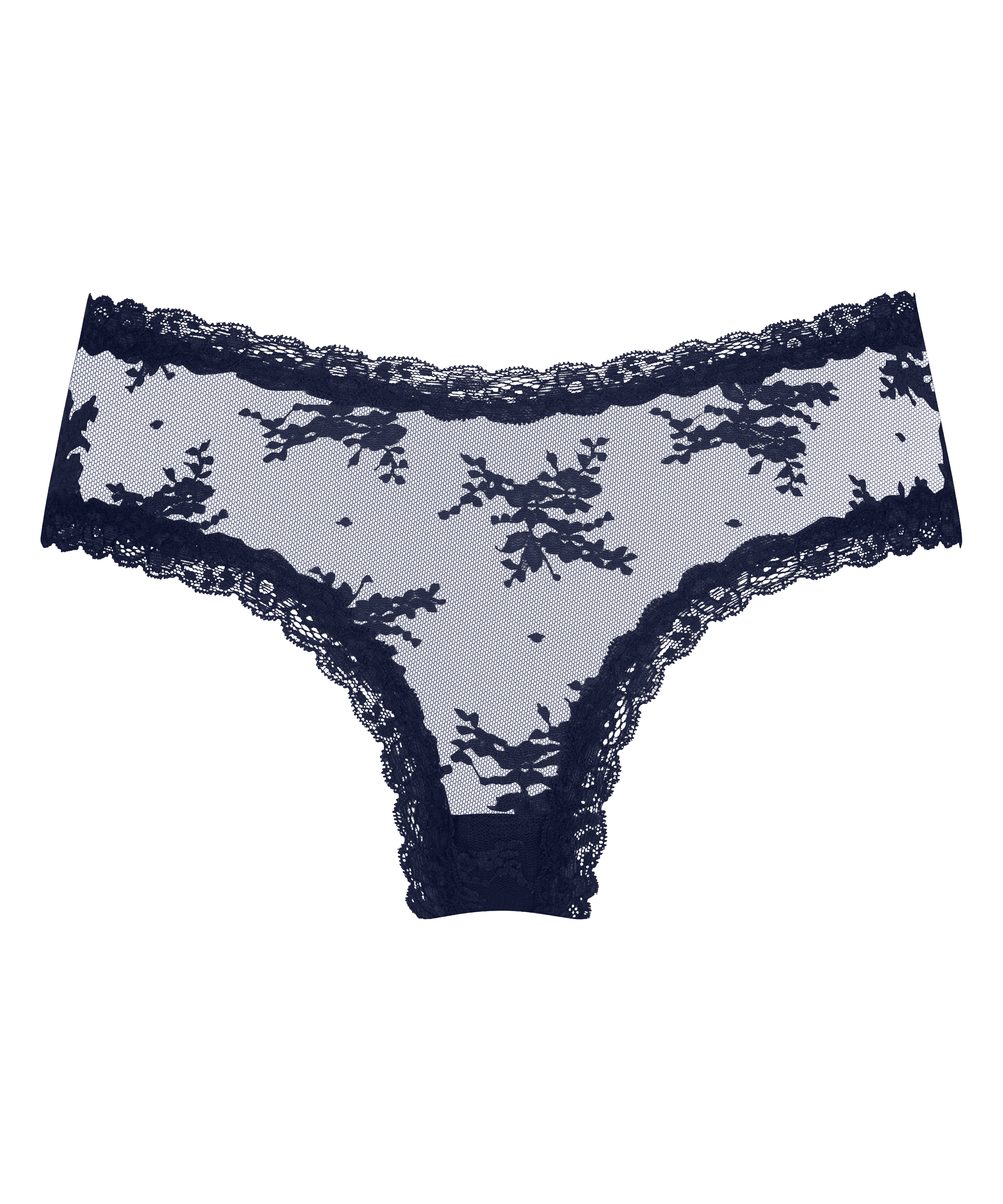 Slip brésilien V-shape mesh, Bleu, main