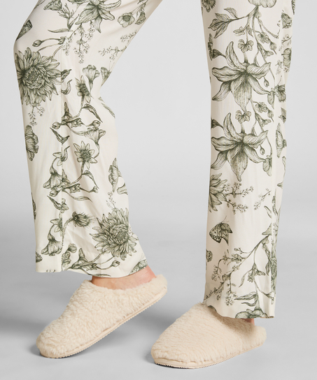 Pantoufles Lola, Blanc