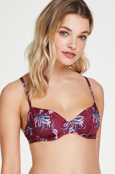 Hunkemöller Haut de bikini à armatures non préformé Tropic glam Rouge
