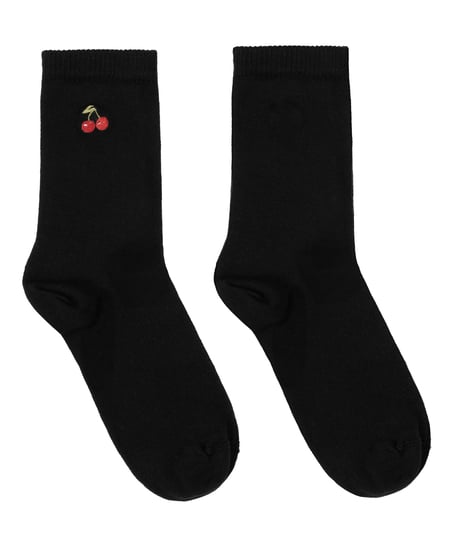 Chaussettes courtes en modal, Noir