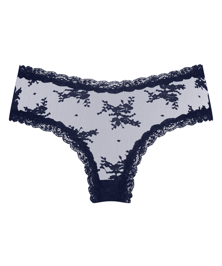 Slip brésilien V-shape mesh, Bleu