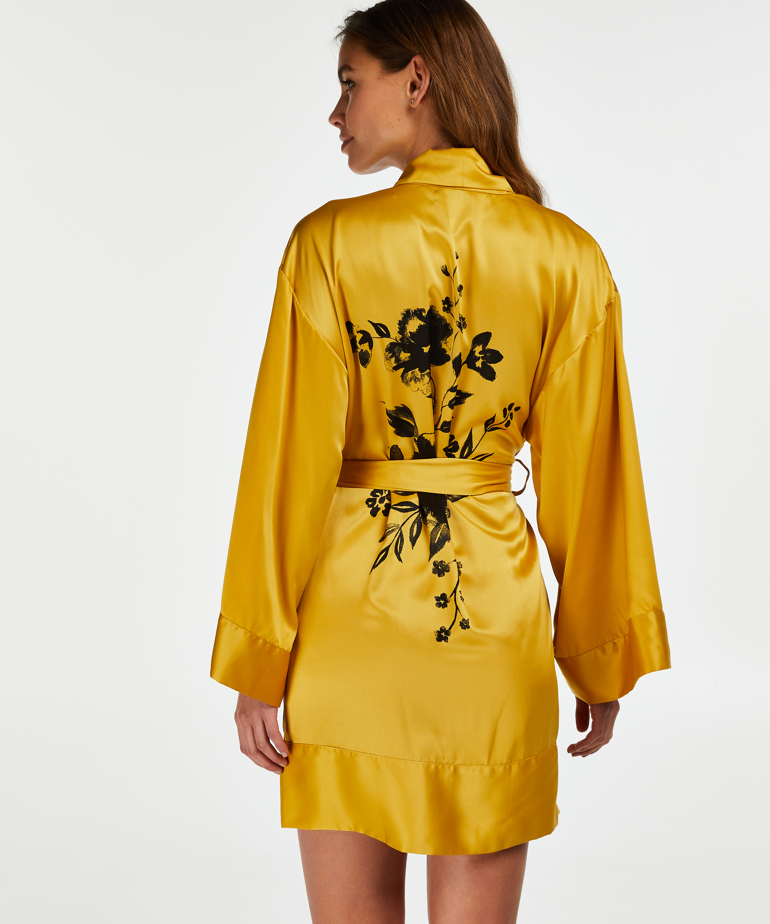 Kimono Satin Flower, Gelb, main