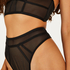 String échancré Sexy Mesh, Noir