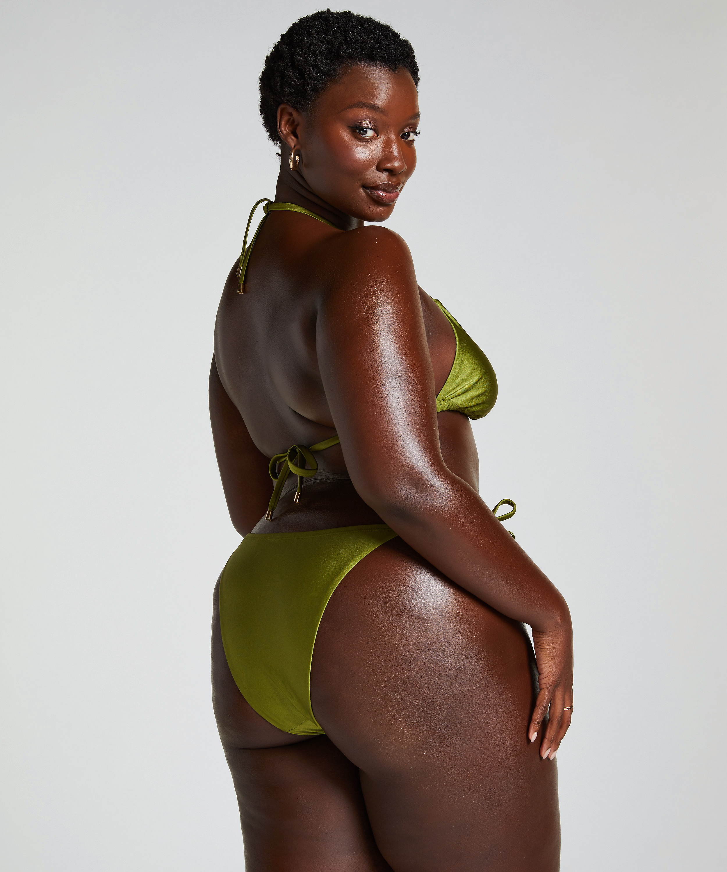 Bikini Slip mit hohem Beinausschnitt Yucatan, Grün, main