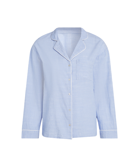 Chemise en coton, Bleu
