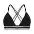 Geformter Triangel-Bralette Casey Baumwolle, Schwarz