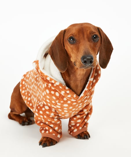 Fleece Hunde-Onesie, Braun