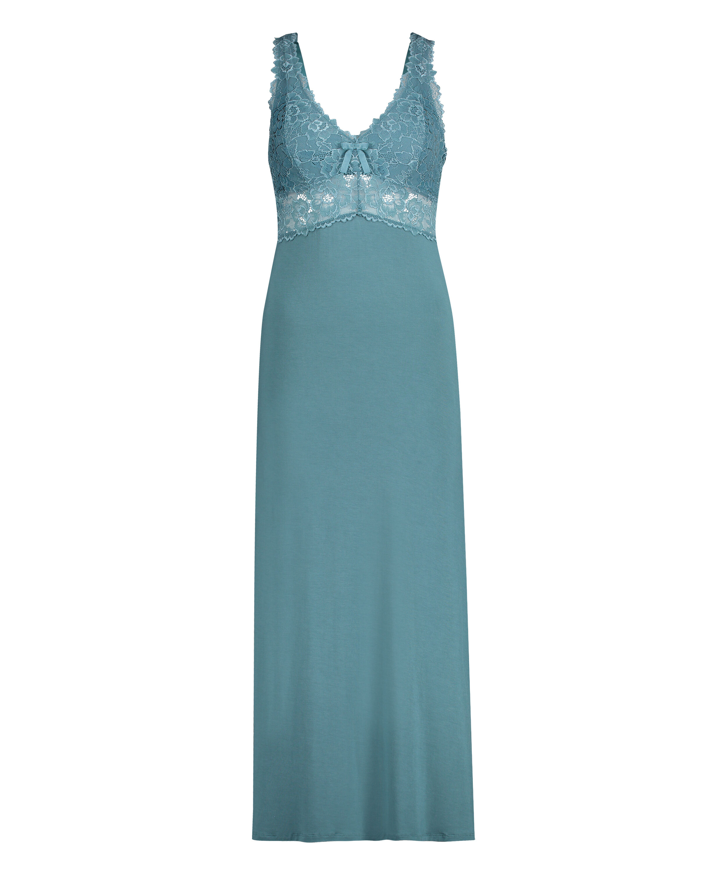 Slipdress Nora Lace Long, Gr&uuml;n