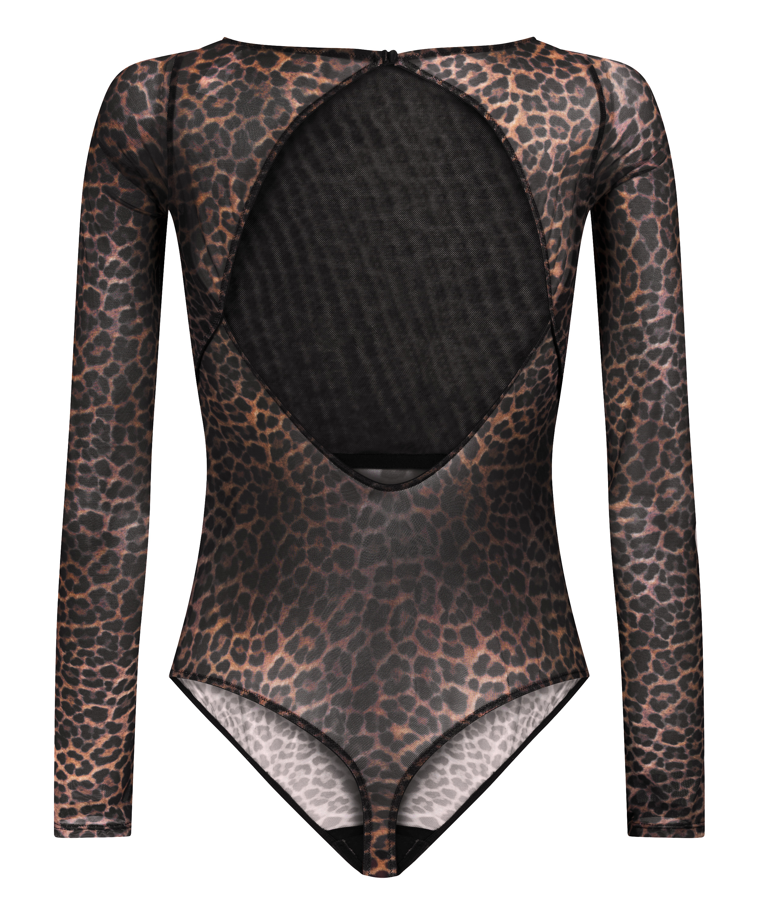 Leopard-Langarmbody Tara, Schwarz, main