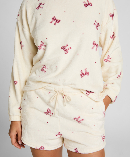 Pyjamaset Fleece, Weiß