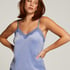 Cami Top Velours Lace, Blau