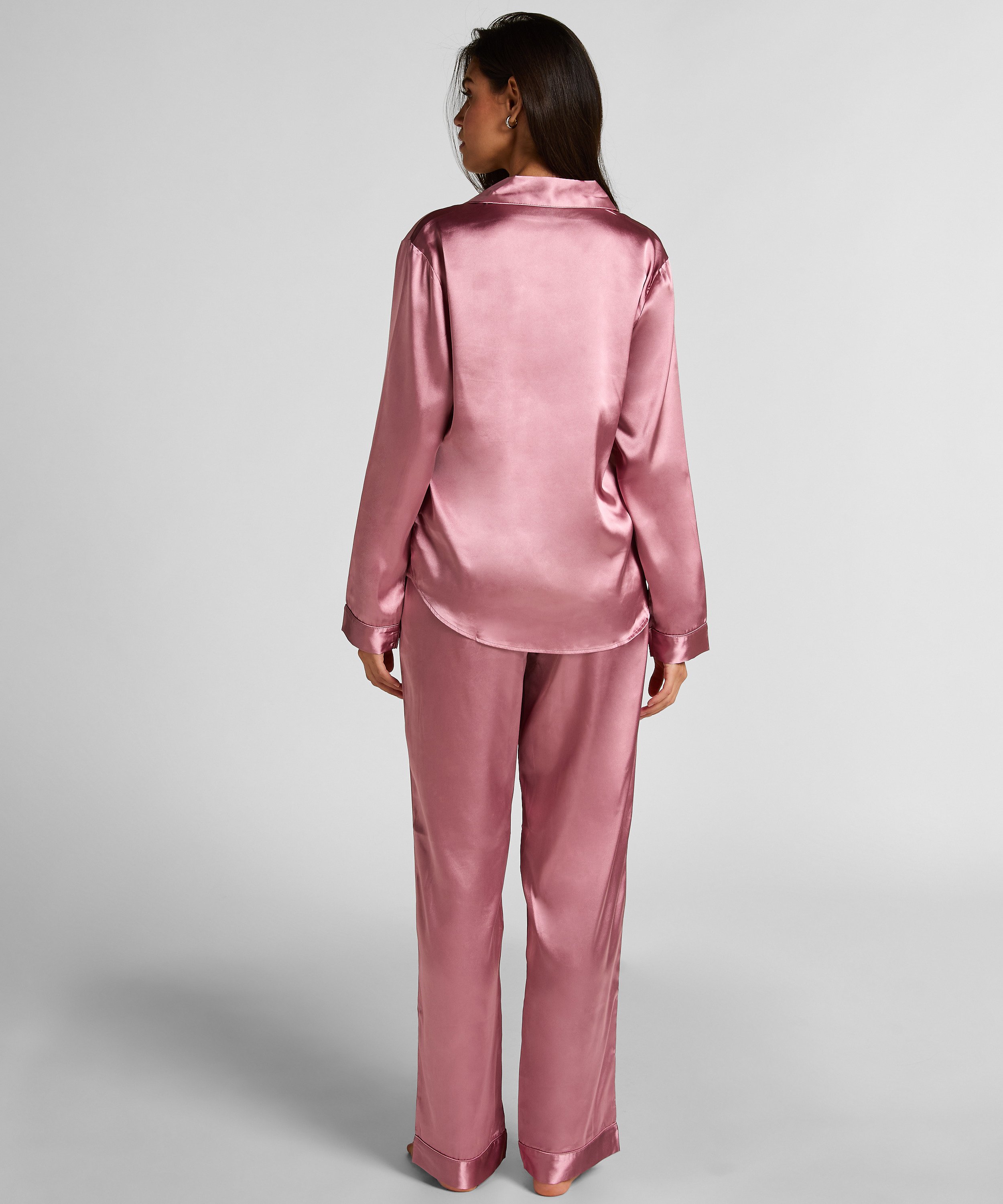 Ensemble de pyjama en satin Shiny, Rose, main