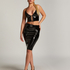 Fake Leather Skirt, Schwarz