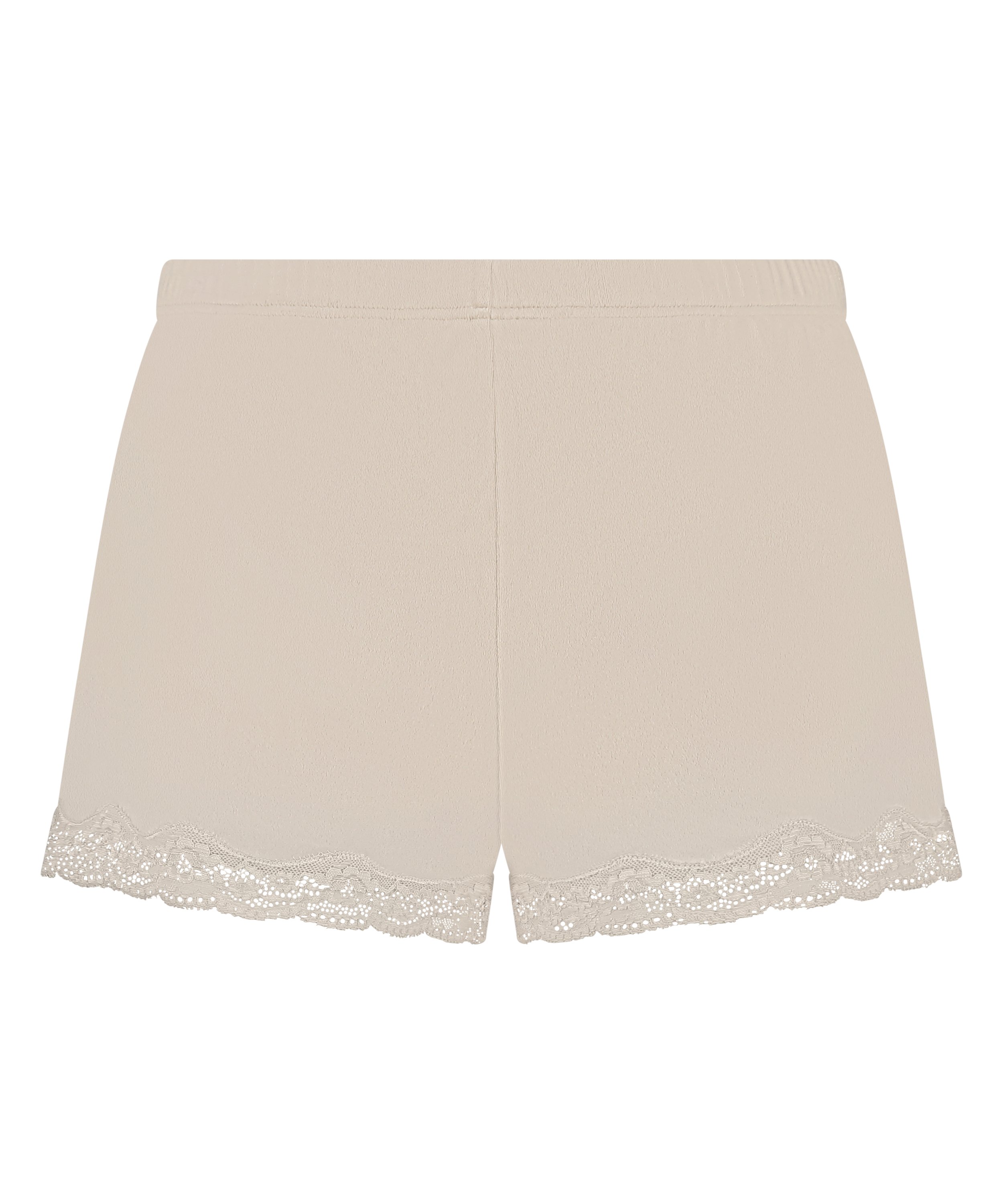 Short en velours à dentelle, Beige, main