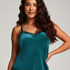 Camisole velours Dentelle, Bleu