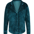 Langarmjacke Velours, Blau