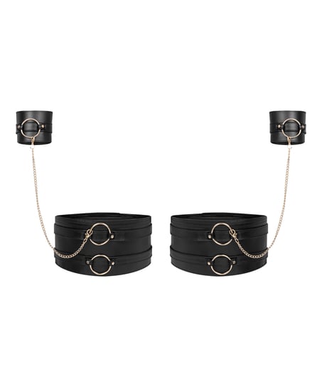 Menottes de jambes et de poignet, Noir