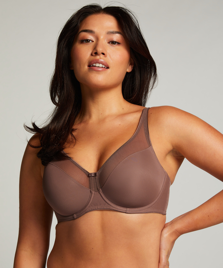 Soutien-gorge à armatures non-préformé minimiseur Nina, Marron
