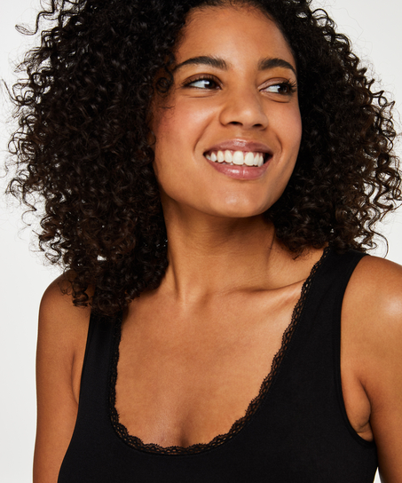 Straffendes Cami-Oberteil - Level 2, Schwarz